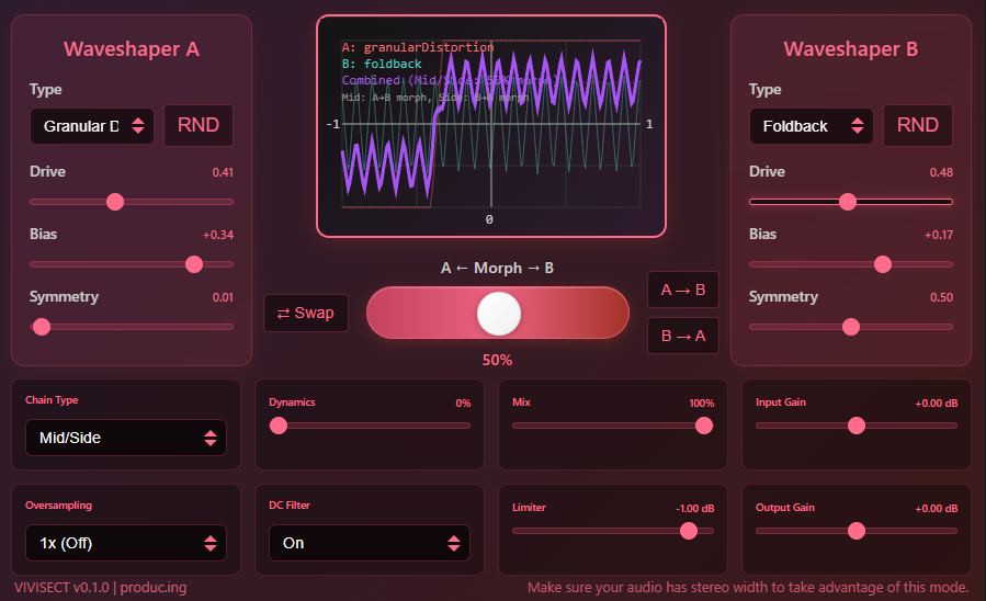 Vivisect Waveshaper Plugin Interface
