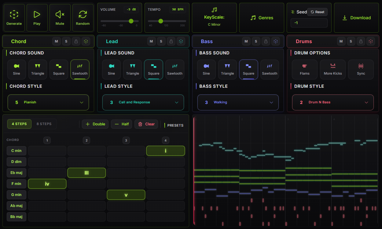 Starts - MIDI designer interface
